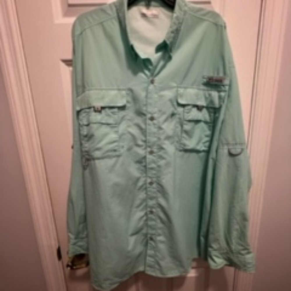 Columbia PFG mint green xxl shirt button down